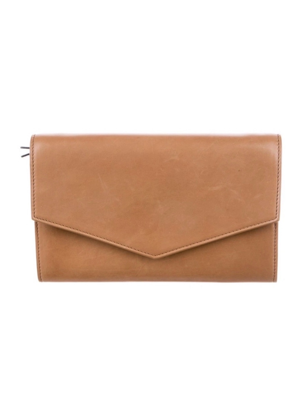 The Row Envelope Wallet On Strap Cuir Polished Saddle Leather-Pre Owned